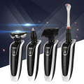 Nose Hair Trimmer Electric Toothbrush Men Rechargeable 4D Floating Four Blade Razor 4 In 1 Multifunction Electric Shaver 45D
