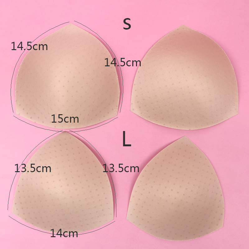 1Pair Woman Intimate Accessories Triangle Sponge Bra Pad Enhancers Removable Chest Insert Breast Bra Cups Push Up Enhancers