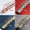 A7 Size Metal Spiral Rings Binder Clip With 2 Pairs of Screw For Diary Notebook Planner Binder Clip File Folder