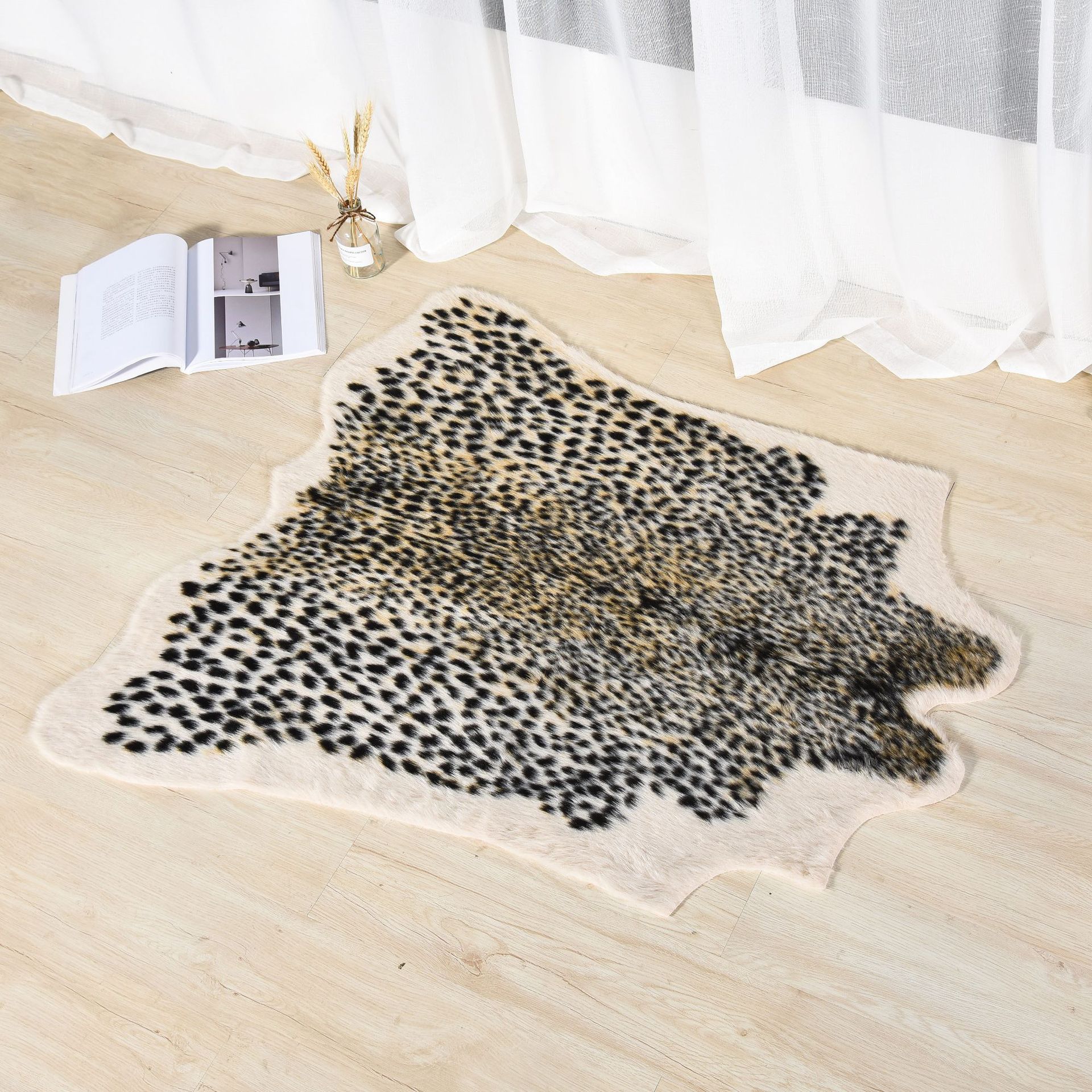 Bubble Kiss 2020 Fashion Fluffy Carpet Imitation Fur Carpets for Living Room Home Bedroom Bedside Area Rugs Hot Sale Floor Mats