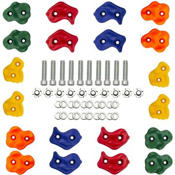 10pcs/Set Rock Wall Climbing Holds for kids,Indoor and Outdoor Playground Play Set Slide Accessories with Mounting Hardware