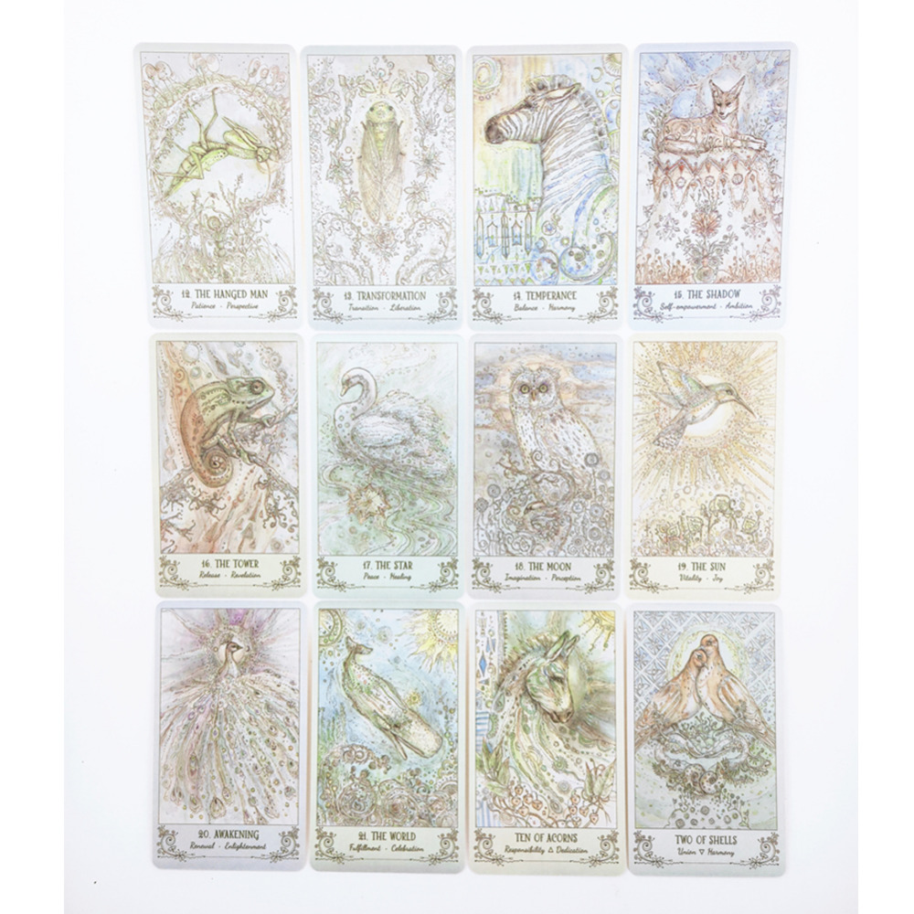 78pcs Spiritsong Tarot Cards Deck Games Oracle Party Playing Card English Tarot Table Board Game Divination Fate Entertainment