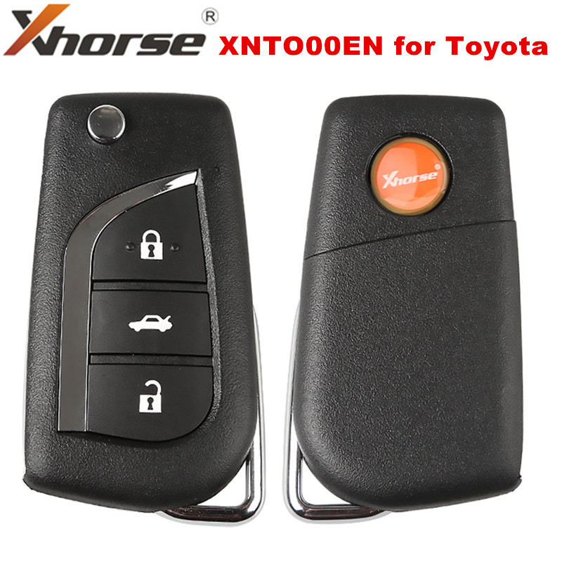 XHORSE XNTO00EN Wireless Universal Remote Key for Toyota Style 3 Buttons Remotes for VVDI Key Tool English Version