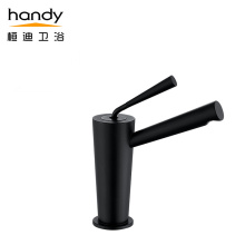 Elegant black single lever plating mixer faucet