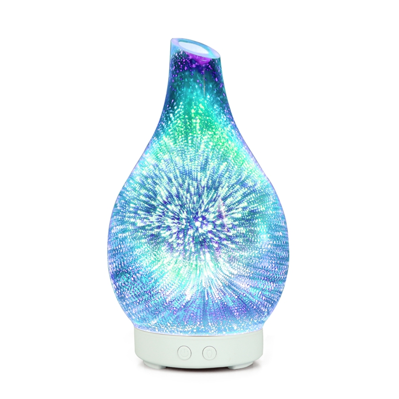 diffuser of glass Vase Shape Air Humidifier with LED Night Light Aroma Essential Oil Diffuser Mist Maker Ultrasonic Humidifier