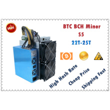 BTC BCH Miner S5 25T±10% 2100W+7% With PSU Economic Than Antminer S9 S9j S9k S15 S17 T9+ T17 WhatsMiner M3X M21S EBIT