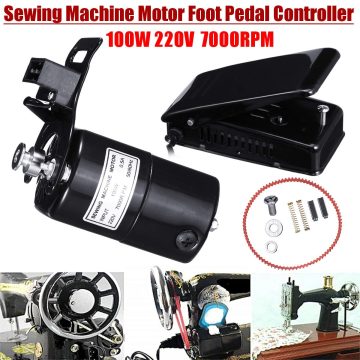 220V 100W Sewing Machine Motor 7000RPM Sewing Motor with Foot Pedal Controller Speed Pedal Home Sewing Machine Accessories Set