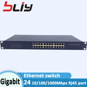 24 port switch hub gigabit switch ethernet 24 rj45 UTP port unmanaged layer 2 etherent switcher hub price for 19