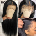 Middle Part 30inch Lace Part Human Hair Wigs Lace Part Wigs Pre Plucked With Baby Hair 150% Brazilian 13*1 T Part Lace Remy Wigs