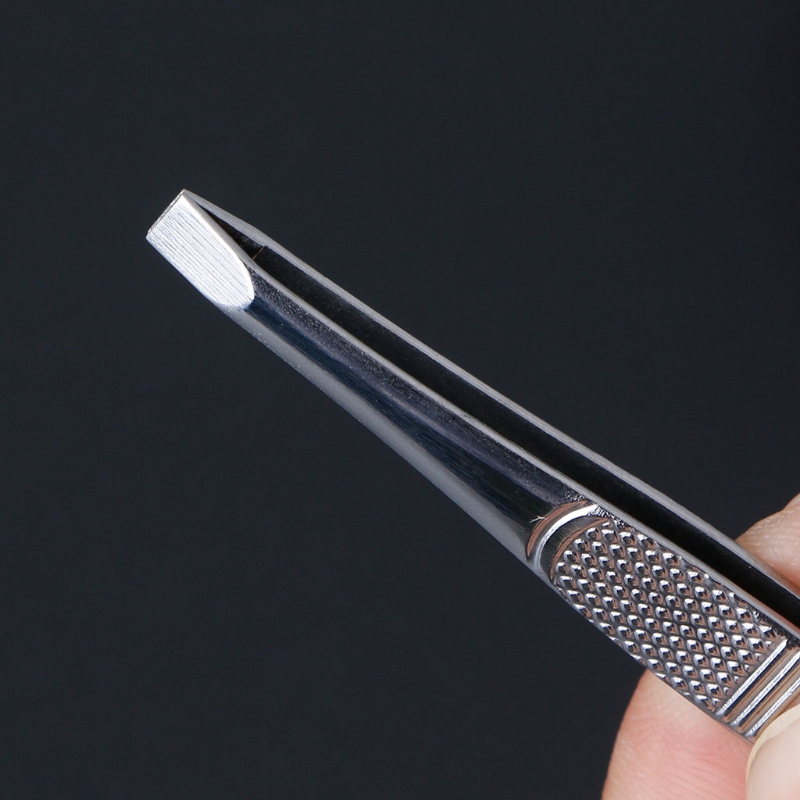 Eyebrow Tweezer Professional Stainless Steel Eyebrow Hair Removal Tweezer Flat Tip Tool New Easier Grip