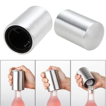 Opener Magnetic Automatic Bottle Stainless Steel Push Down Wine Beer Openers Practical Kitchen Tool Accessories Portable