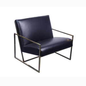 Stainless Steel Lounge Chair with Plain Seat