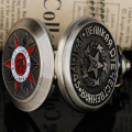 Engraved USSR Pentagram Party Emblem Soviet Union Symbol Sickle Stylish Quartz Pocket Watches Chain CCCP Fob Watch