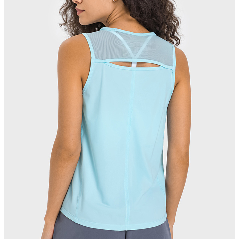 Back Cut-out Riding Sports Sleeveless T-shirt