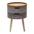 Multi-use Solid Wood Round Table Nordic Creative Coffee Table Desk Simple Sofa Side Table Storage Box End Tables Locker