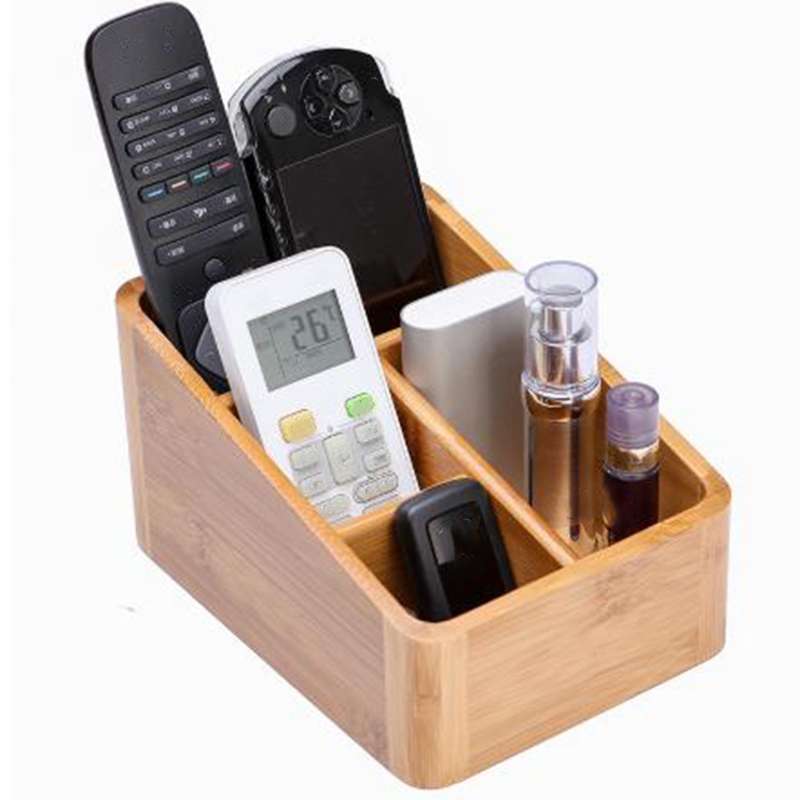 Remote Control Holder Key Collection Cosmetics Receipt Inclusion Organizer Storage Box Wooden Box Organizer Box