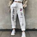 Rockmore Letter Print Sweatpants Baggy Pants Women Joggers Harajuku Wide Leg Pencil Pant Trousers Loose High Waist Sweat Pants