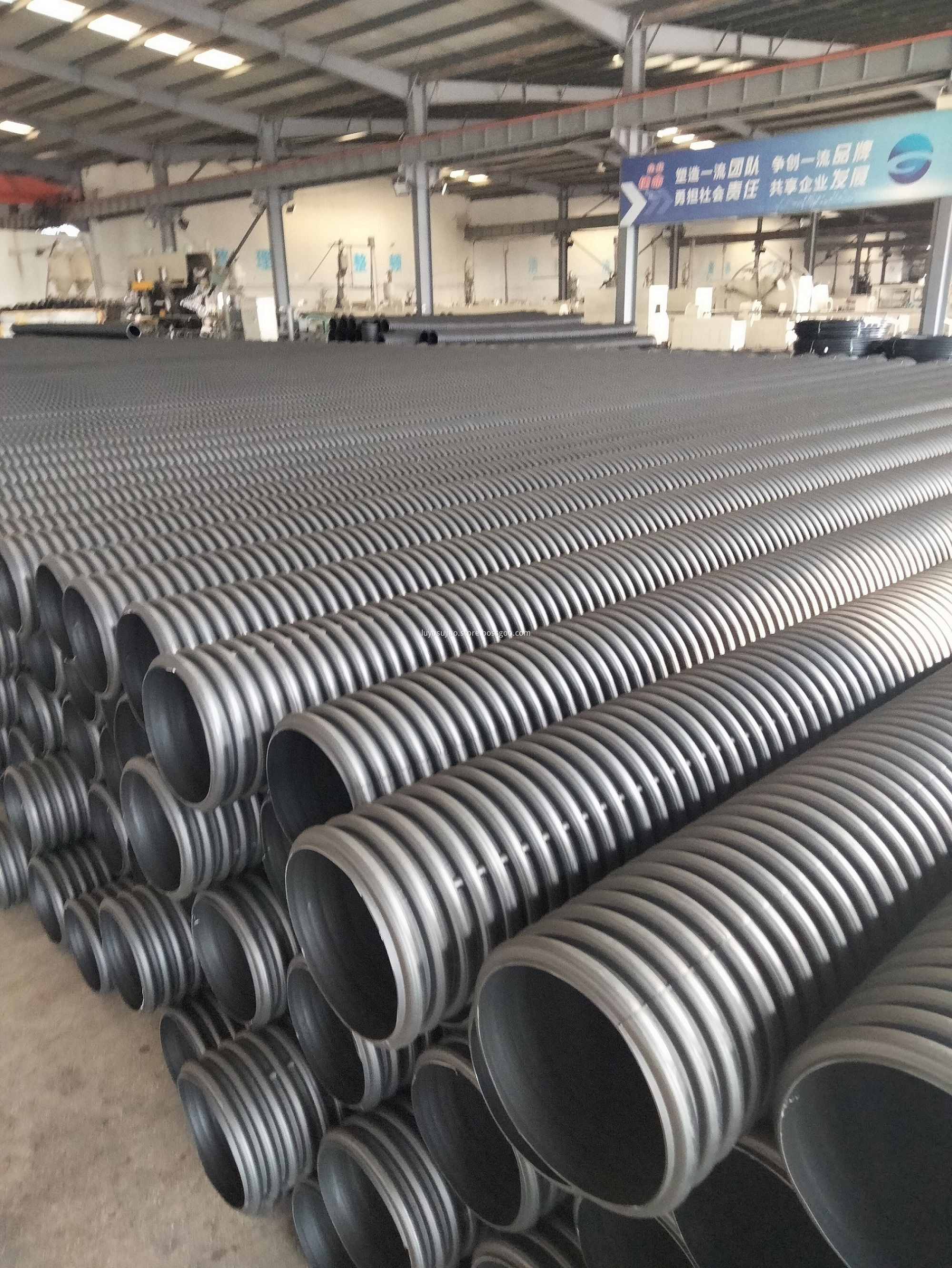 Black PE Double Wall Corrugated Pipe