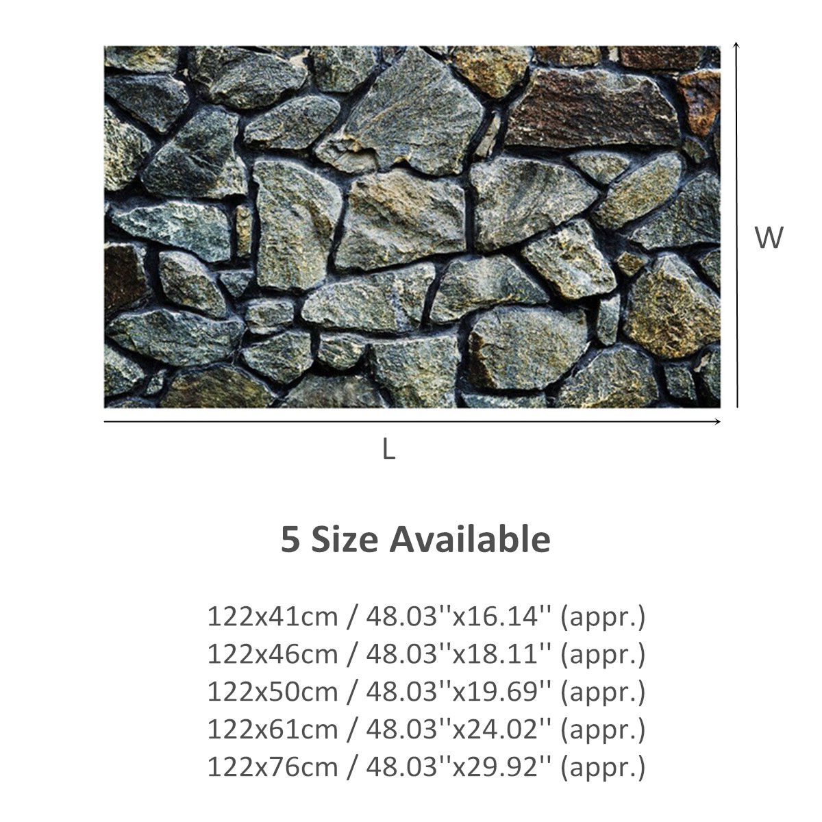 5 Sizes Rock Stone PVC Aquarium Background Poster Fish Tank Wall Picture Landscaping Painting Decorations Self Adhesive