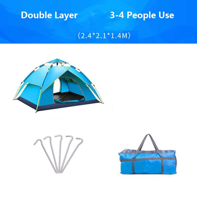 Outdoor Automatic Camping Tents 2-4 People Recreation Family Camping Leisure Hiking Fishing Beach Tourist Tents
