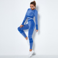 4 Color 2 Piece Sport Suit Set Woman Training Wear Seamless Knitted Sport Bra Legging Fitness Trousers Women's Yoga Tracksuit