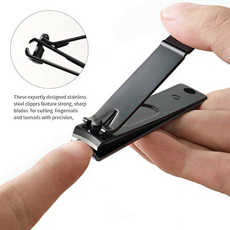 3 Types Black Stainless Steel Nail Clipper Cutter Professional Manicure Trimmer High Quality Toe Nail Clippers Knife Nail Tool