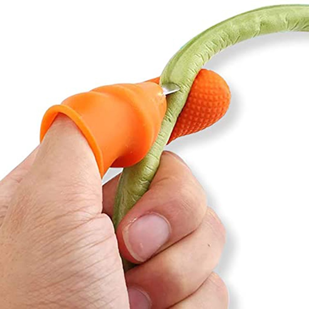 Vegetable Picking Potted Trim Silicone Thumb Knife Set Knife Finger Protector Thumb Trim Silicone Thumb Knife Garden Tools