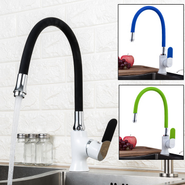 FRAP Kitchen Faucet swivel 360 degree 6 color kitchen sink faucet mixer taps water mixer taps deck mounted flexible tapware