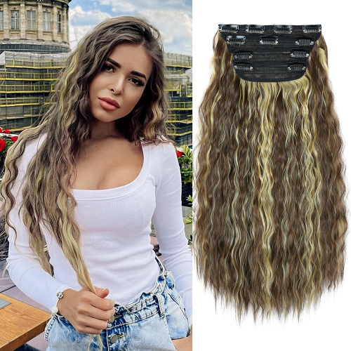 Alileader Hot Sale Long Soft Hairpiece Fluffy 4pcs/set Clips Wigs 11 Clips Synthetic Hair Extension Clip In Supplier, Supply Various Alileader Hot Sale Long Soft Hairpiece Fluffy 4pcs/set Clips Wigs 11 Clips Synthetic Hair Extension Clip In of High Quality