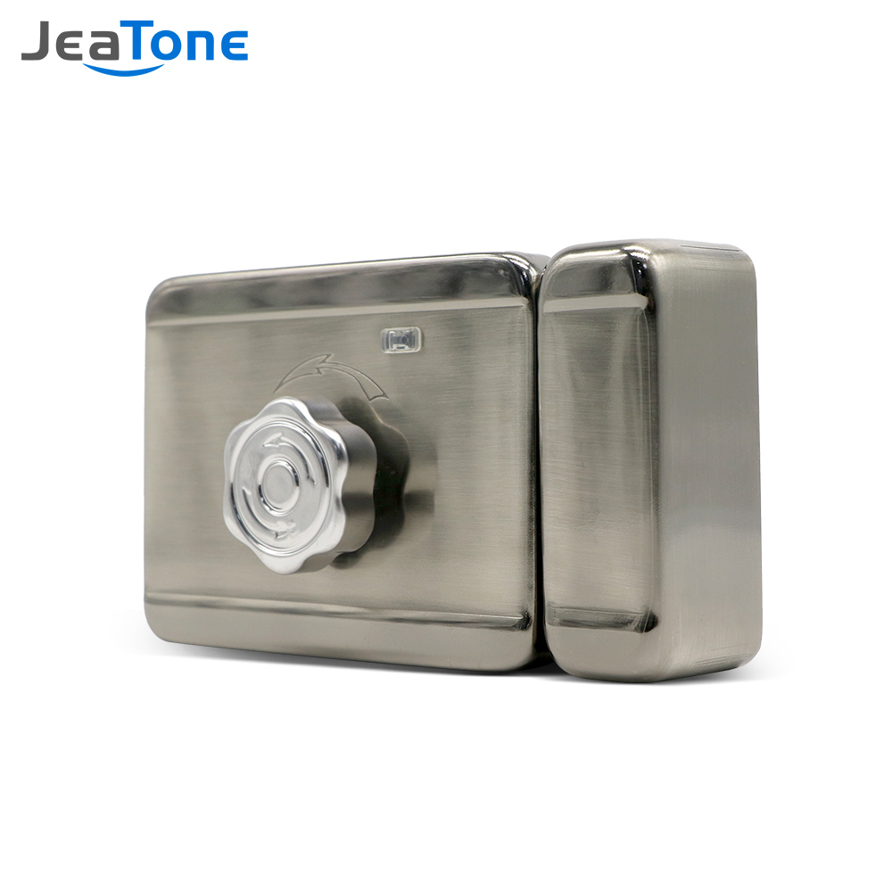 Jeatone Electric Lock for Home Video Intercom Video Door Phone Wired Remote Unlock with Smart Card Home Security System Kit