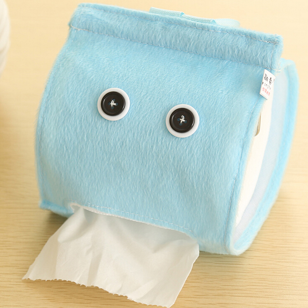 1PC Plush Cloth Tissue Box Case Holder Toilet Paper Cover bathroom/office/car/restaurant Office Car Hanging paper towel tube