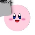 MaiYaCa Pink Cute Kirby Durable Rubber Mouse Mat Pad Game Carpet Mouse Pad round mouse Mat Anti Slip gaming Mousepad 22x22cm