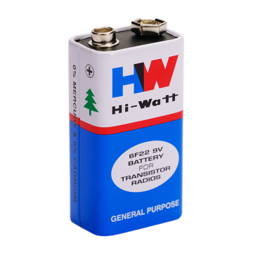 Regular Standard Carbon Zinc Battery 9V 6F22