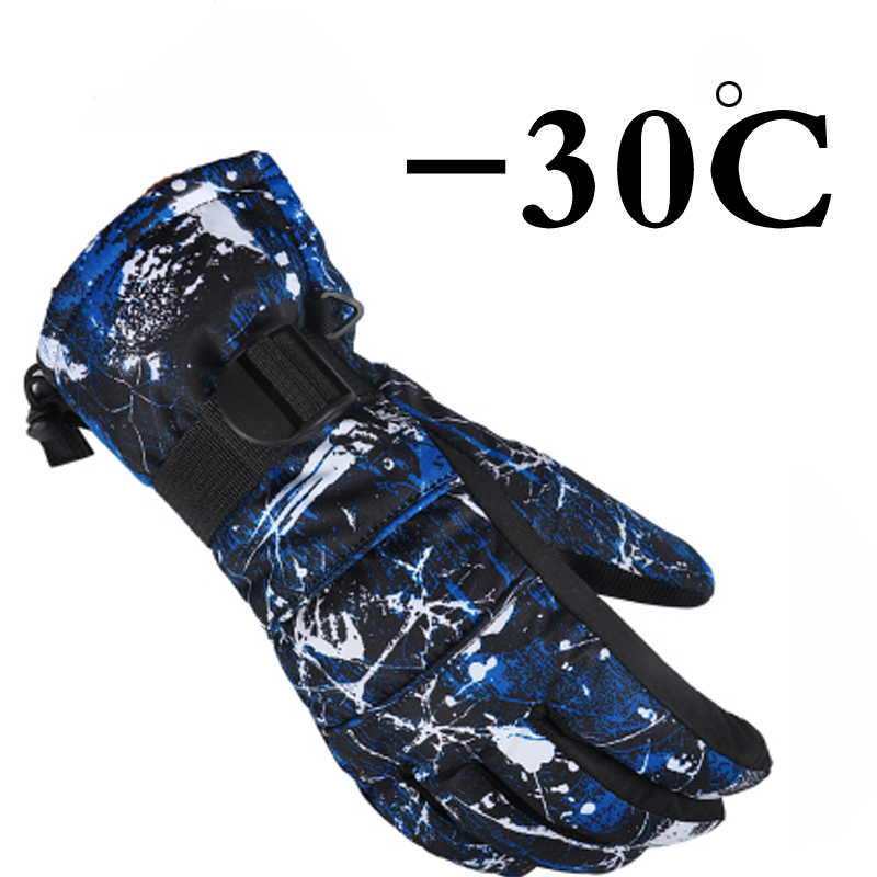AS FISH Windproof Waterproof Thermal Women Man Winter Ski Gloves Snowboard Snowmobile
