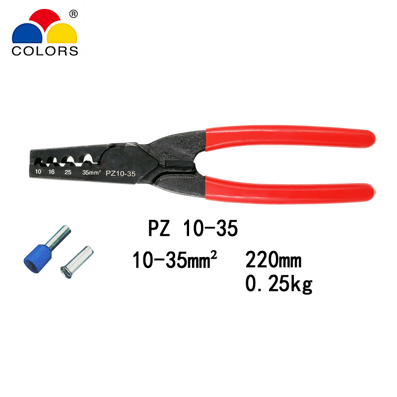 Manual crimping pliers 0.25-35mm2 for insulated and non-insulated ferrules terminal tube brand electric crimping hand tools