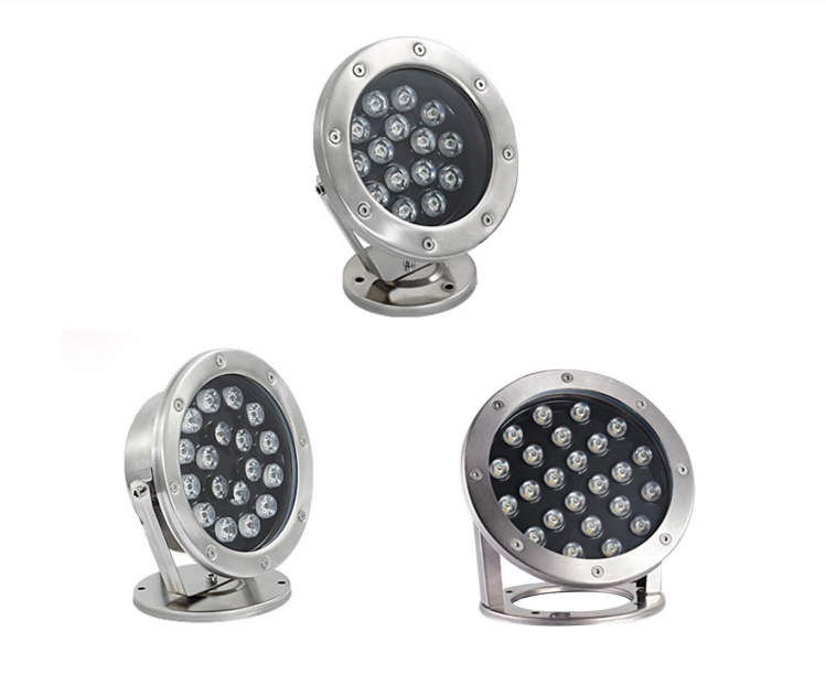 LED underwater spotlight with waterproof IP68