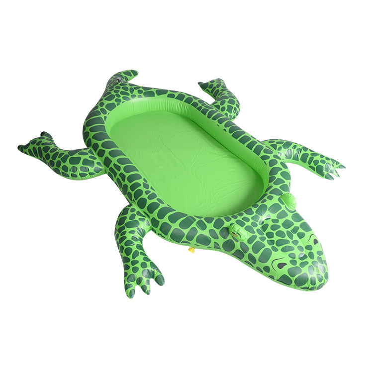  Custom green crocodile plastic paddling pool kiddie pool