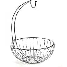 Wire Fruit Basket With Banana Hanger