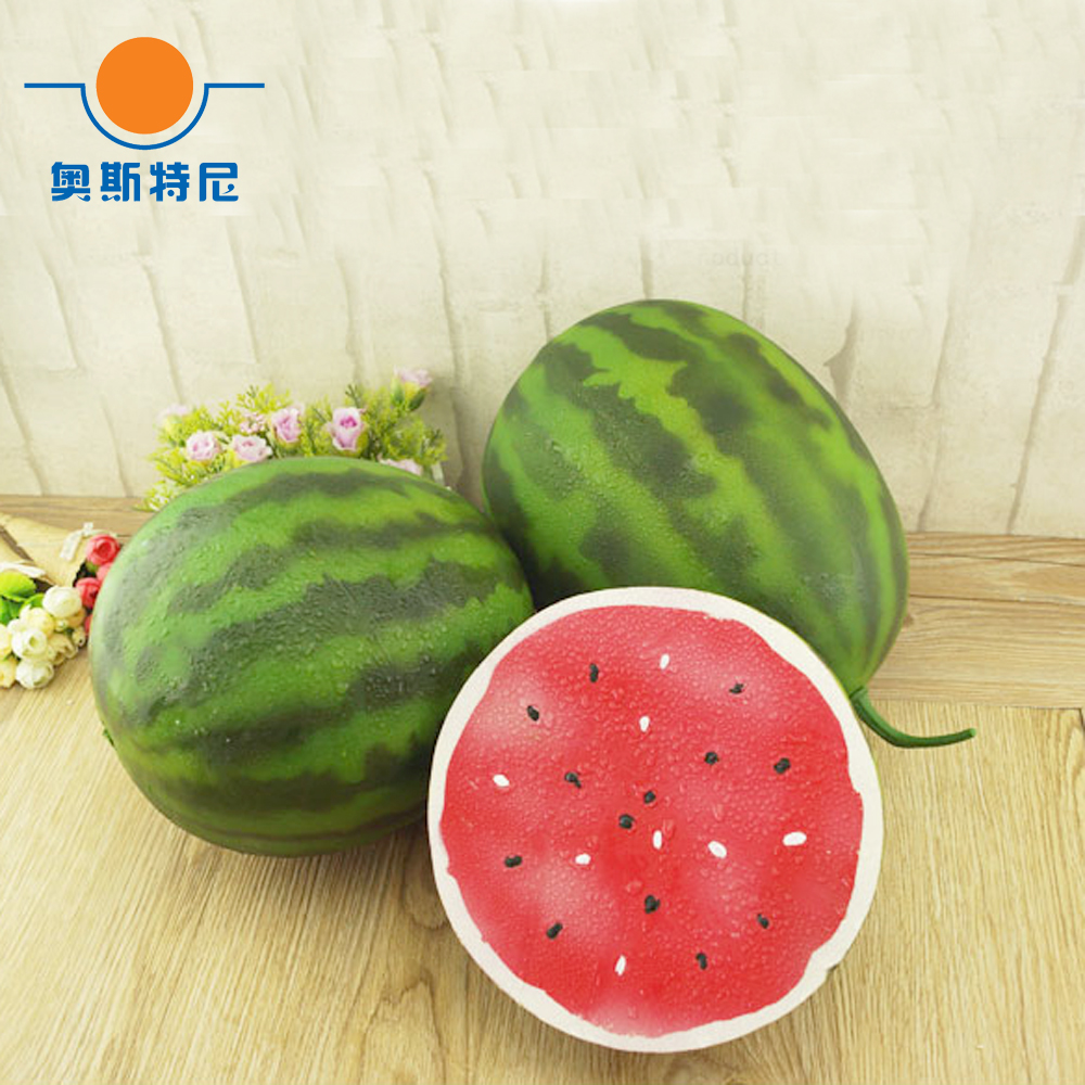 1pcs High imitation fake artificial watermelon Fruit&artificial plastic fake simulated watermelon fruit model