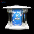 Church Foyer Furniture Acrylic AKLIKE Furniture Crystal Column Church Podium Glass Pulpit Organic Glass Nice Design Lectern