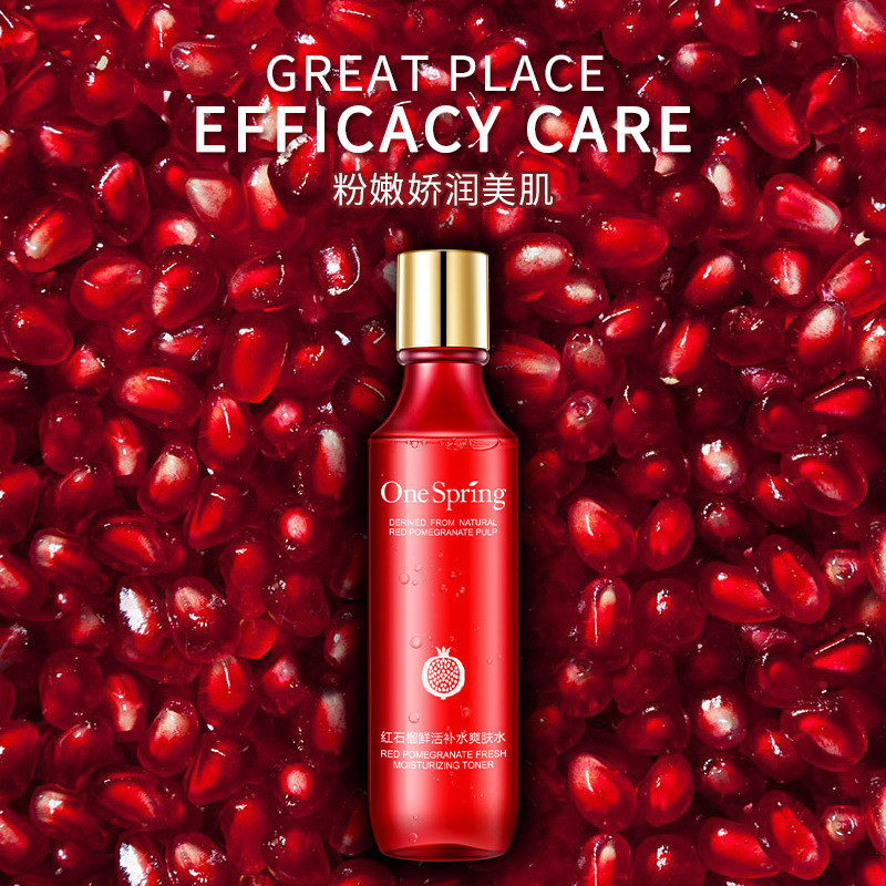 One Spring Red Pomegranate Nutritous Moisture Toner Serum Face Skin Care Whitening Anti Aging Anti Wrinkle Natural Facial Toner