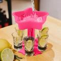 5 Hole Wine Glass Holder Shot Glass Wine Dispenser Bullet Cup Set 6pc Vodka Whiskey Glass Wine Distributor Suit Bar Sets Barware