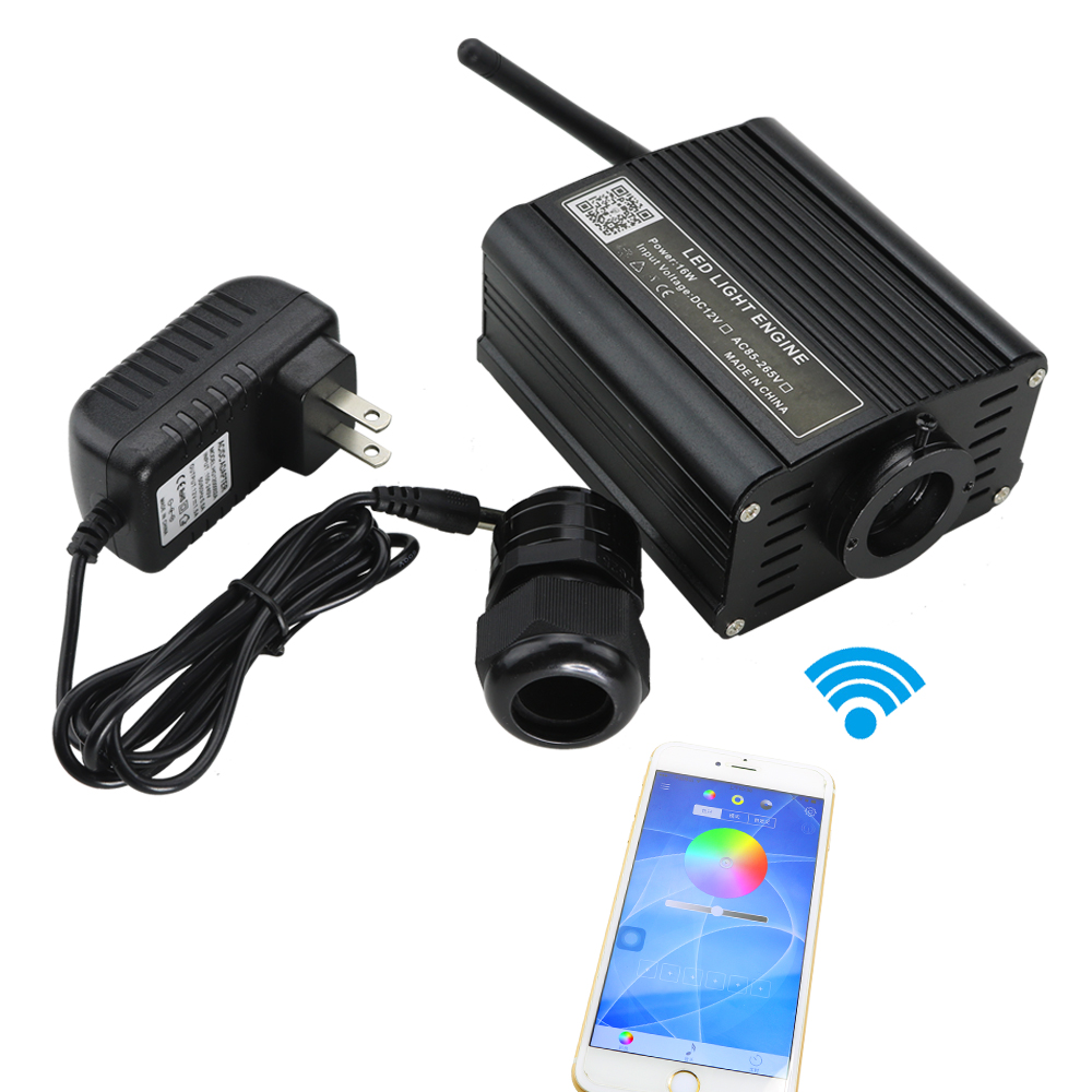 New 16W RGB LED Fiber Optic Light Engine For Fiber Optic Lighting with WiFi Control SmartLife APP by phone