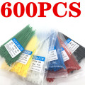 600Pcs Zip Ties 3x100mm Nylon Self-Locking Cable Ties Color Plastic Zip Ties Velcro Cable Ties Cable Organizer Wire Strap