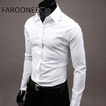 Men's Long Sleeve Shirt 2020 New Spring Business Brand Color Formal Dress Shirt Office Formal Men's 17 Color Men's Cotton Shirts