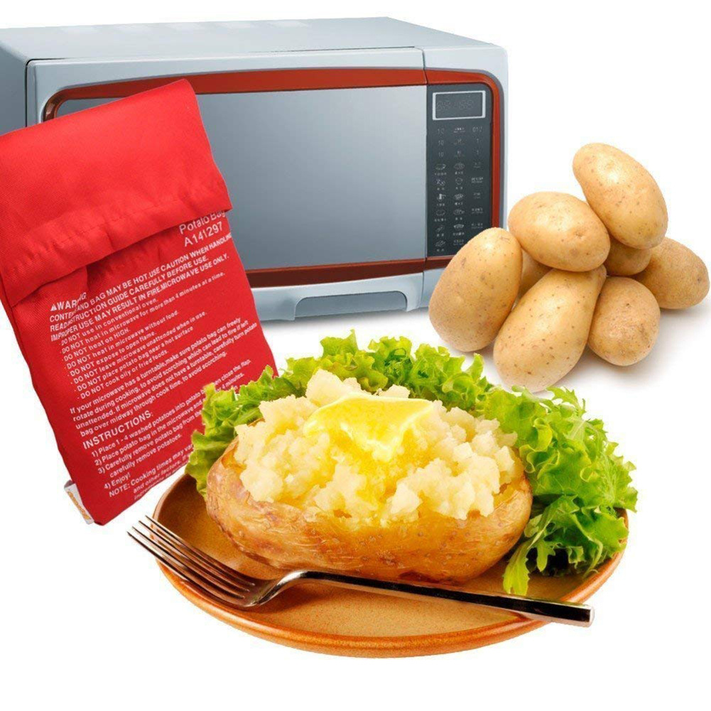 Potato Bag Microwave Baking Potatoes Cooking Baked Rice Pocket Easy To Cook Stem Washable Kitchen Tools