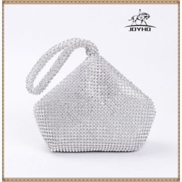 New Arrival Soft Women Evening Bags Diamond Rhinestones Clutches Silver Black Gold Crystal Wedding Party Handbags Purse