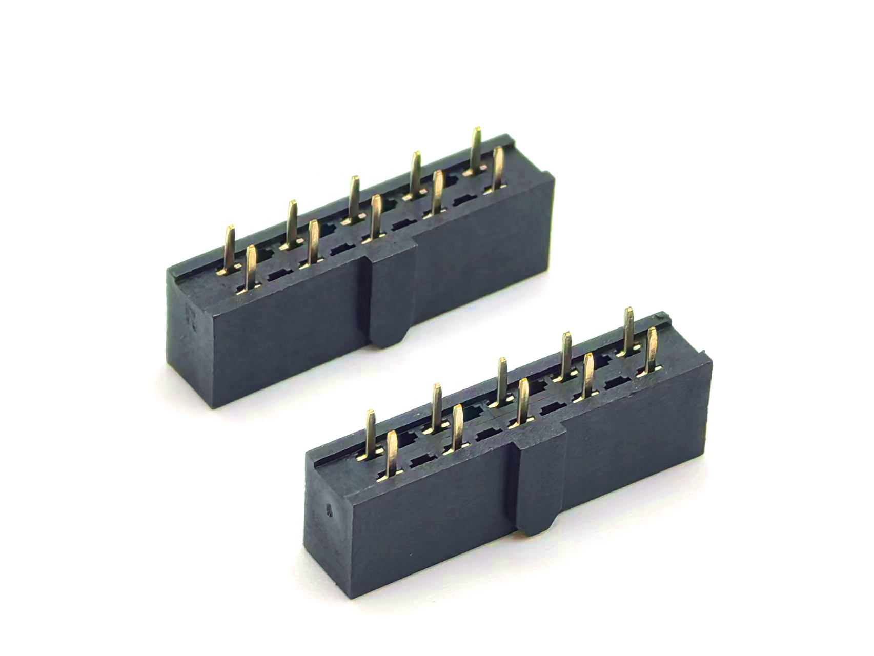 2.54mm Pitch Female Header Connector Dual Row Straight H8.5mm With Even Columns Unpopulated Y-type 2*9P