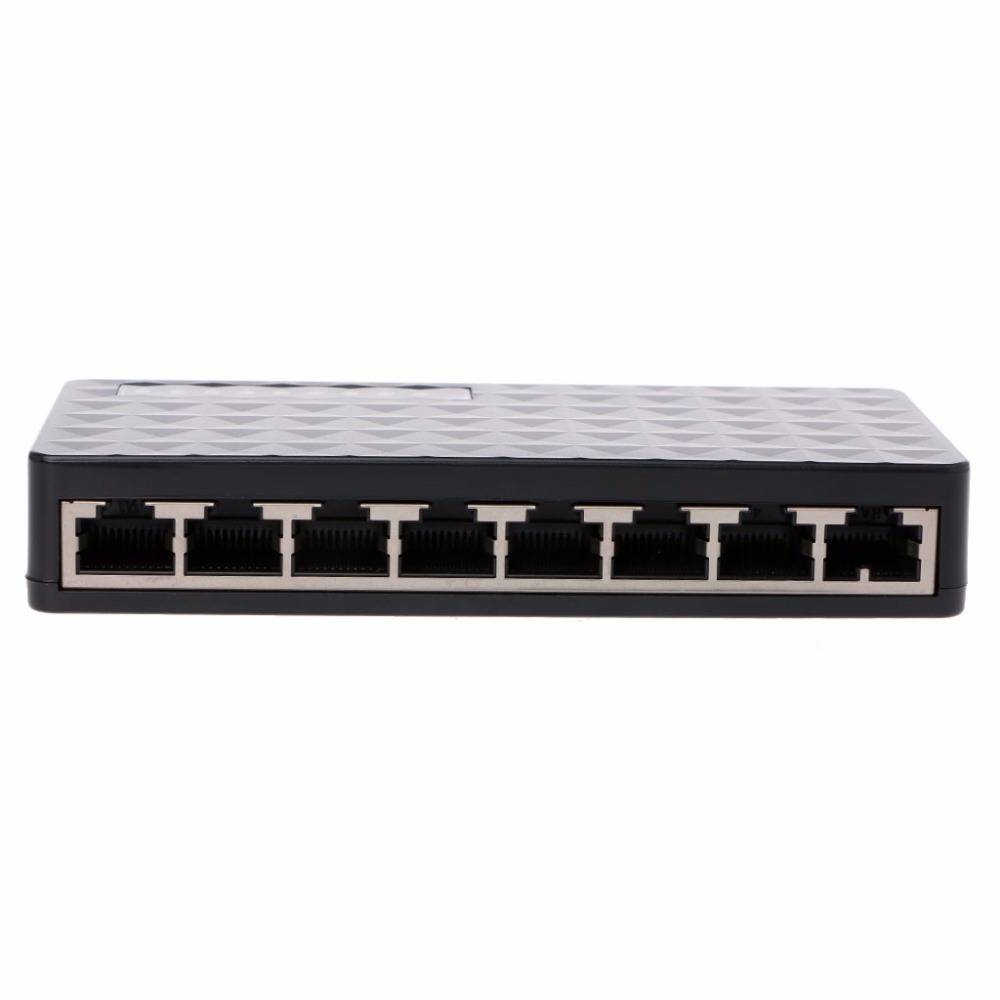 Free postage EU Plug 8-RJ45 Port 10/100Mbps Ethernet Network Switch HUB Desktop Mini Fast LAN Switcher Adapter