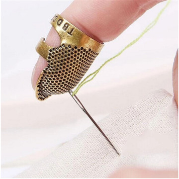 1x Coppers Brass Sewing Thimble Finger Protector Metal Shield Protector Pin Needlework Quilting Stitch Craft Sewing Accessories